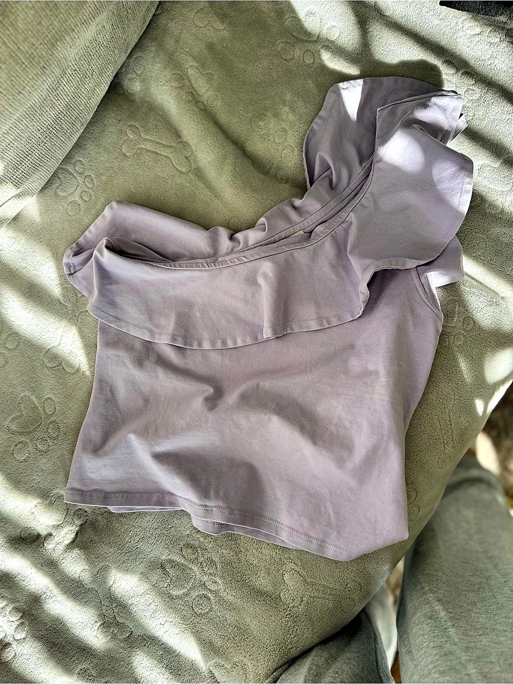 Maeve Ruffle Neck one shoulder top - Like New